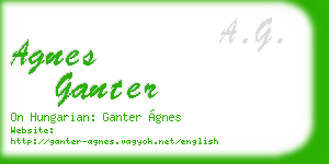 agnes ganter business card