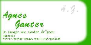 agnes ganter business card